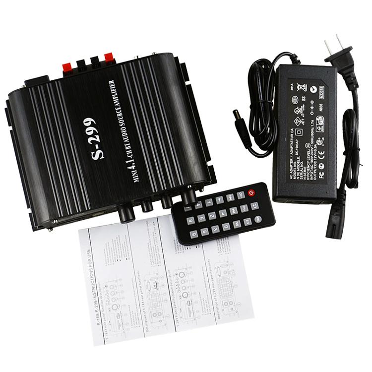 Bluetooth5.0対応 4.1chサラウンドアンプ 4×40W＋RCAサブウーファー