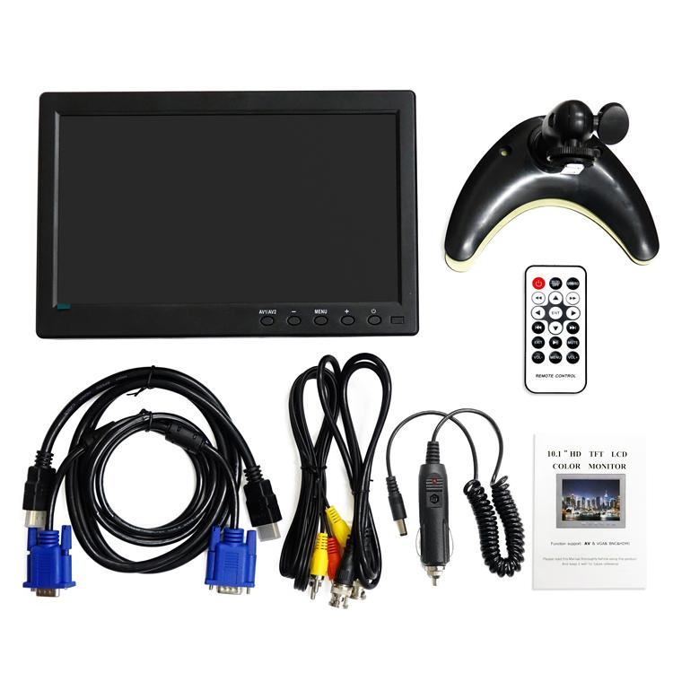 10.1インチ汎用カラーモニター 車載モニタ 1024×600 広視野角 IPS HDMI
