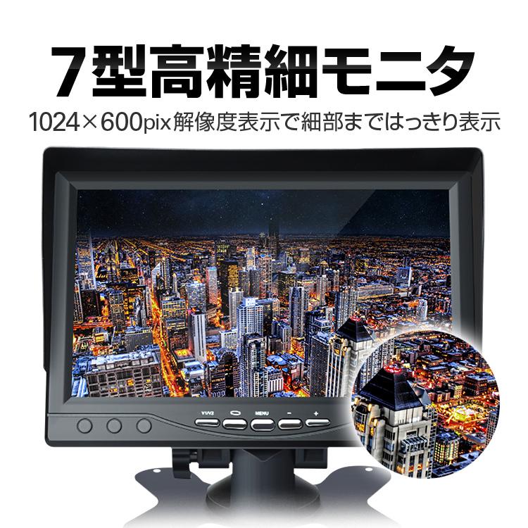 360°録画ドライブレコーダー 前後左右録画 分割表示対応 7インチ