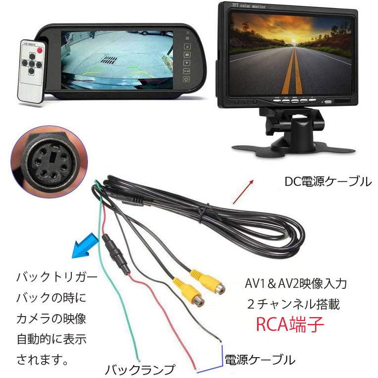 車載モニター専用配線 Mini DIN 6PIN端子 RCA端子2個搭載 映像入力2