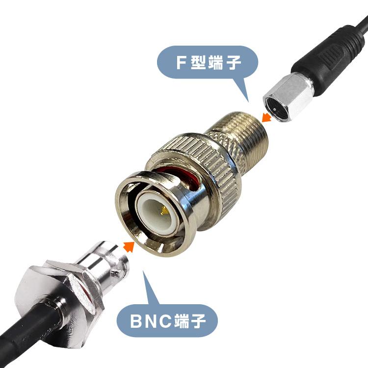 BNCオス-Fメス 変換コネクタ 10個セット 変換プラグ 変換アダプタ 防犯