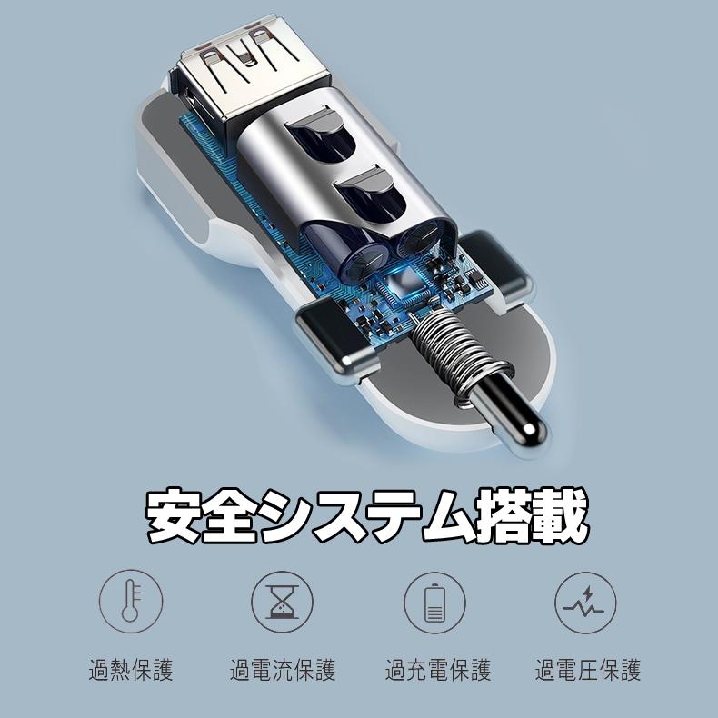 車載USBアダプタ 8ポート（PD&QC） USB増設 QC急速充電 車載充電器