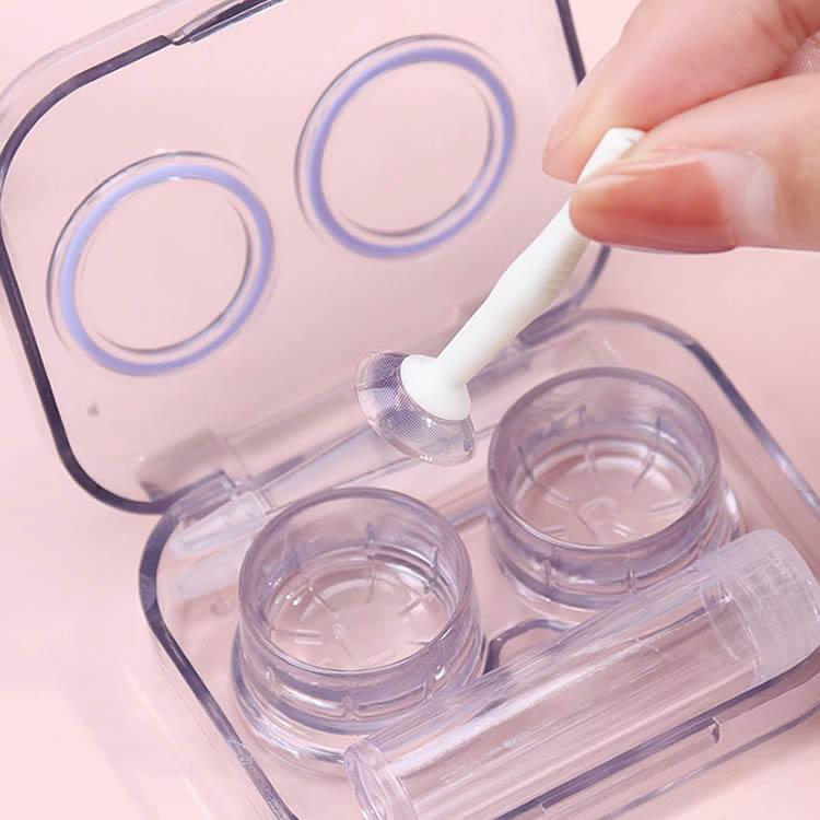 カラコンケース 4色分け クリアコンタクトレンズケース 4個セット 外出