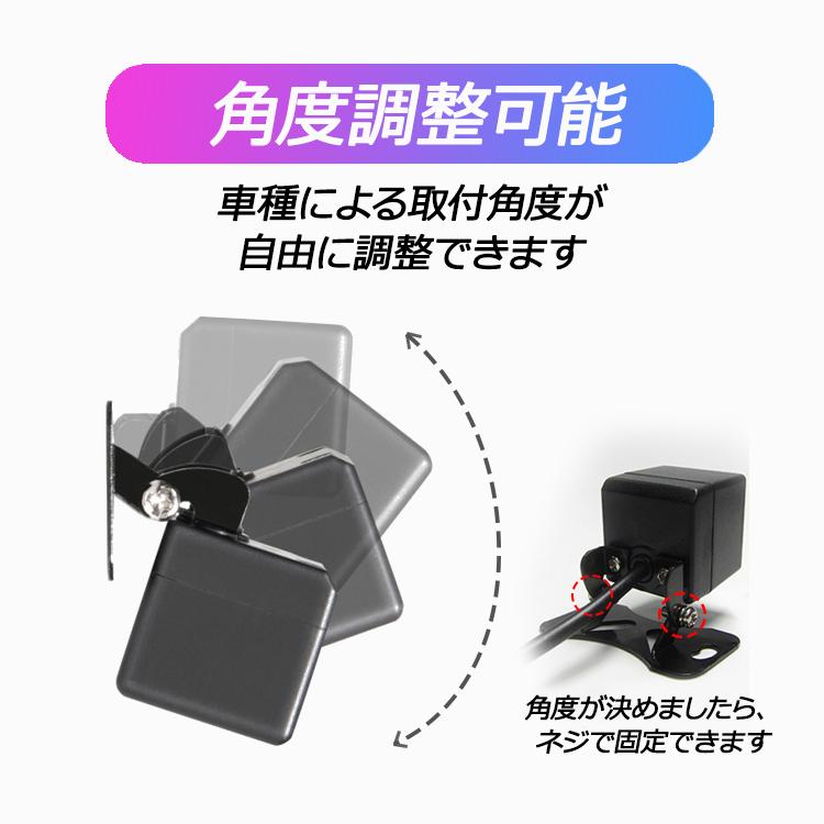CCD 8LEDリアカメラ バックカメラ 480P画素 高画質 LEDライト付き 暗視