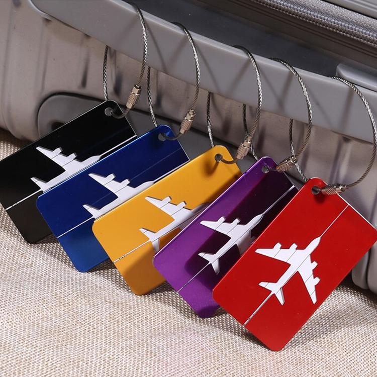 アルミスーツケースタグ 2枚セット トラベルネームタグ 荷物タグ