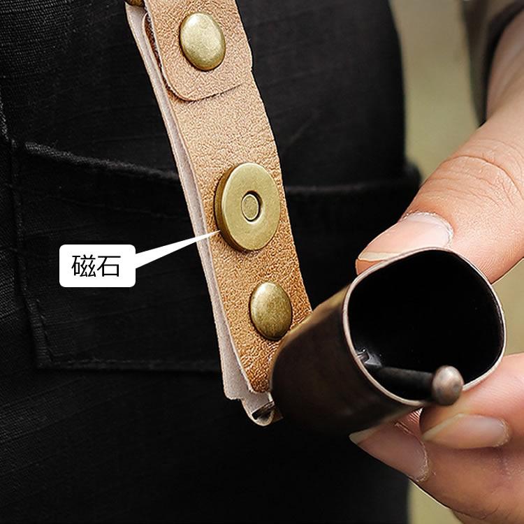 熊よけ鈴 消音機能付き カラビナ付き PUレザー 熊鈴 クマよけ カウベル