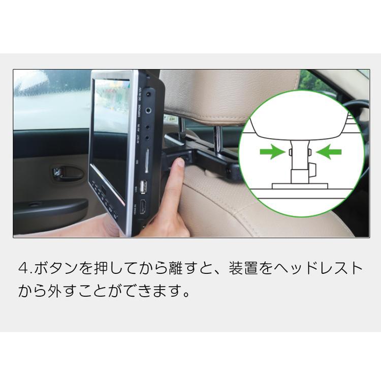 10.1インチヘッドレストモニター2台セット 後部座席用 DVD CPRM対応