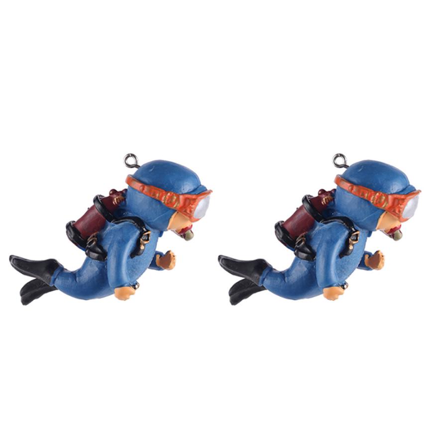 水槽装飾ダイバー2個 装飾 潜水夫 オーナメント アクアリウム 水槽 フローティングボール 熱帯魚 小物 癒し 吊り下げ式 ブルー オレンジ2色 SODB02S |  | 02