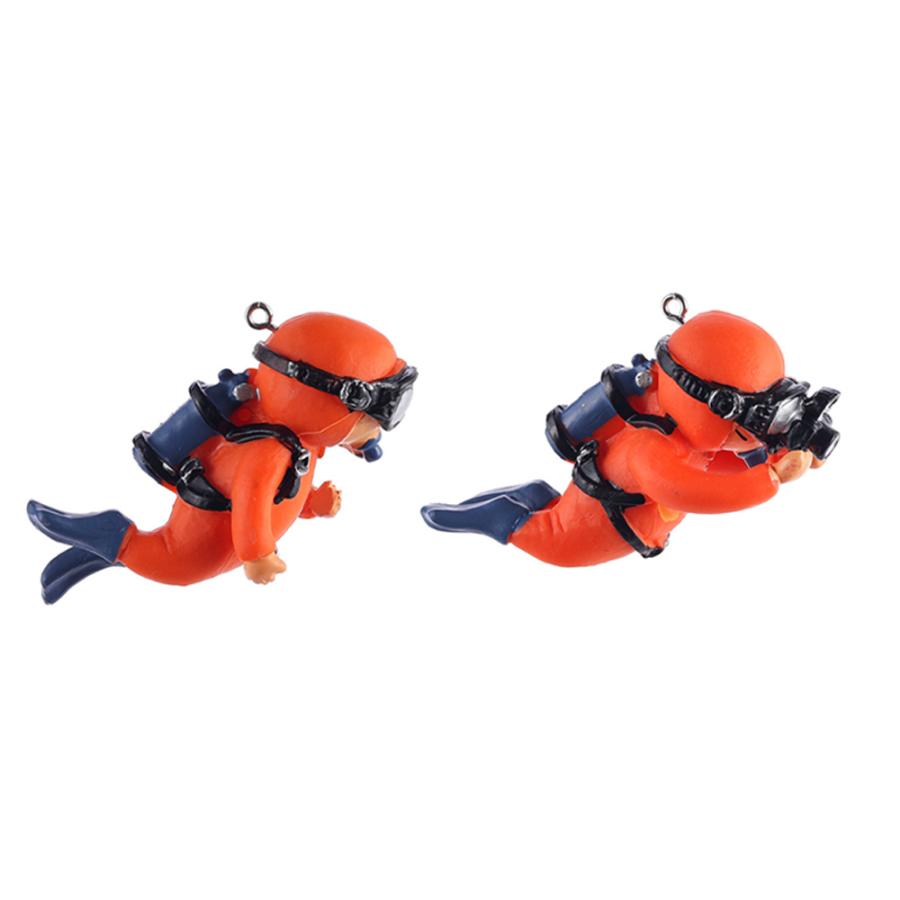 水槽装飾ダイバー2個 装飾 潜水夫 オーナメント アクアリウム 水槽