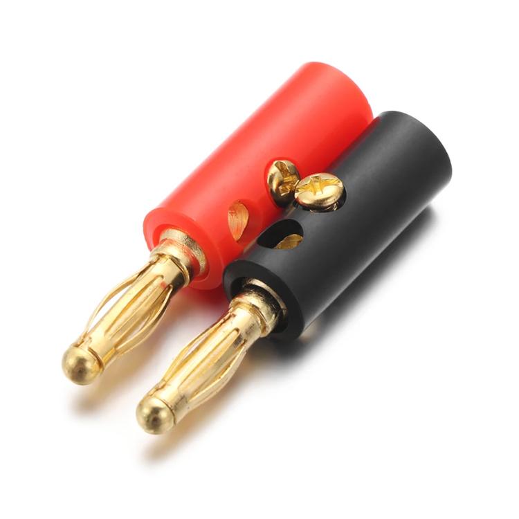 バナナプラグ 10個セット 赤5個+黒5個 4mm ネジ込み式 スピーカー