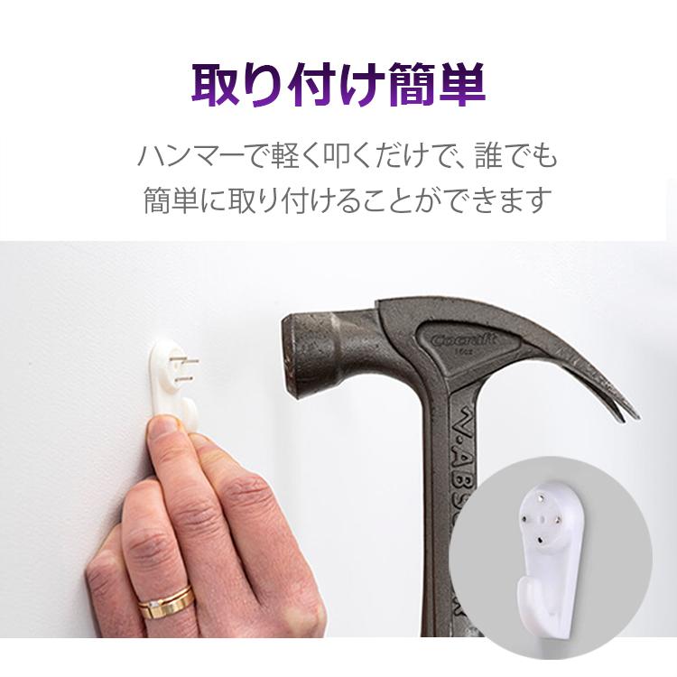 ピンフック20個セット 4種類X5個 石膏ボード 壁掛けフック 壁活用 高耐