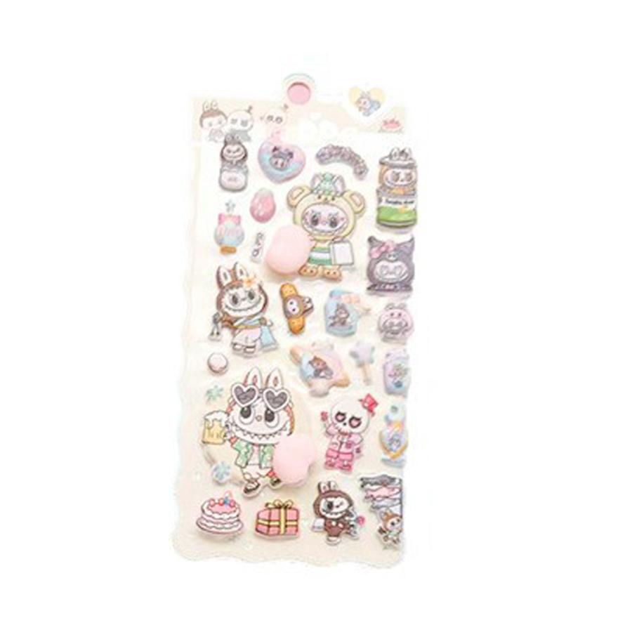 LABUBU風おしりシール ランダム1枚 ラブブ風シール おしりぷにぷに