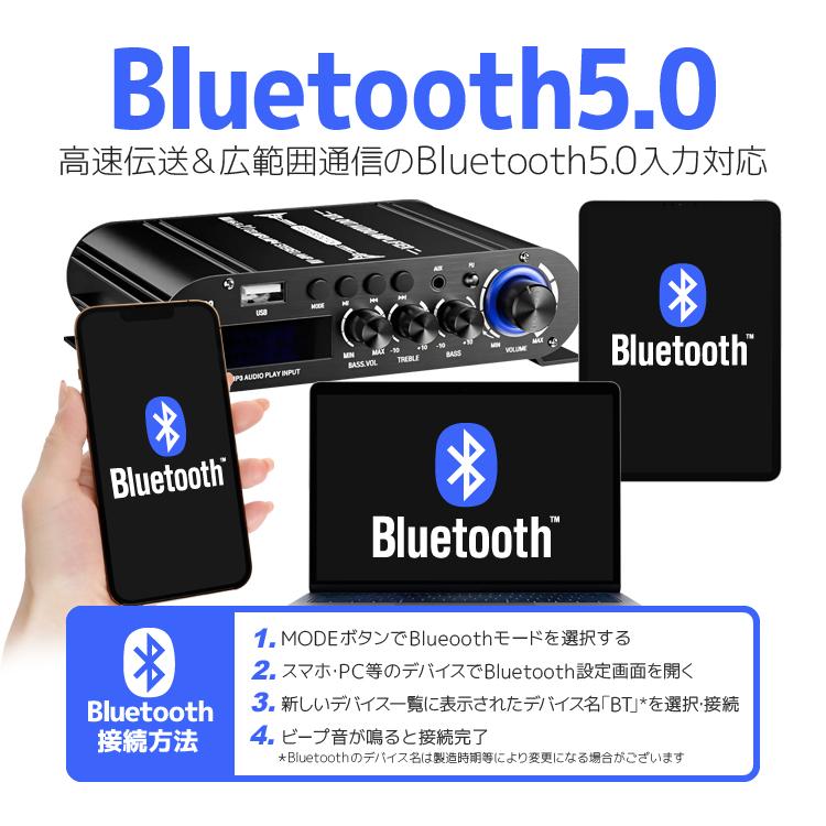2.1ch コンパクトデジタルアンプ サブウーファー対応 高音 低音
