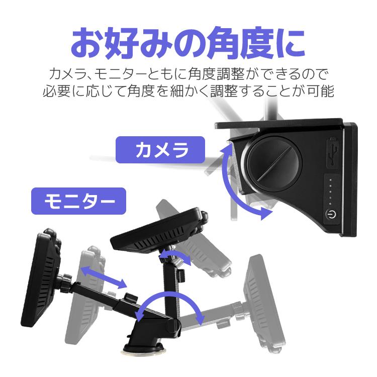 SDRFTWRC 車載用モニター カメラセット 本体 車載デジタル無線ソーラーカメラセット 12-24V対応 ドラレコ機能