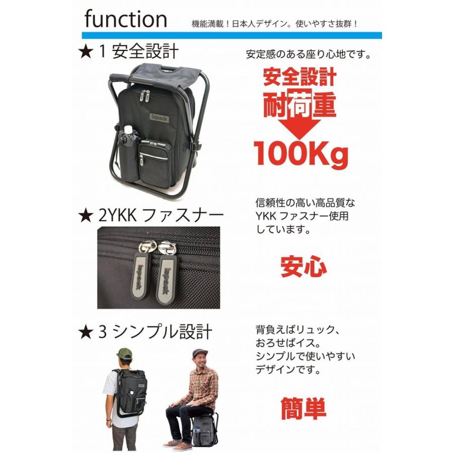 ISPACK HQ いつでもどこでも座れる便利なリュックサック （イスパック