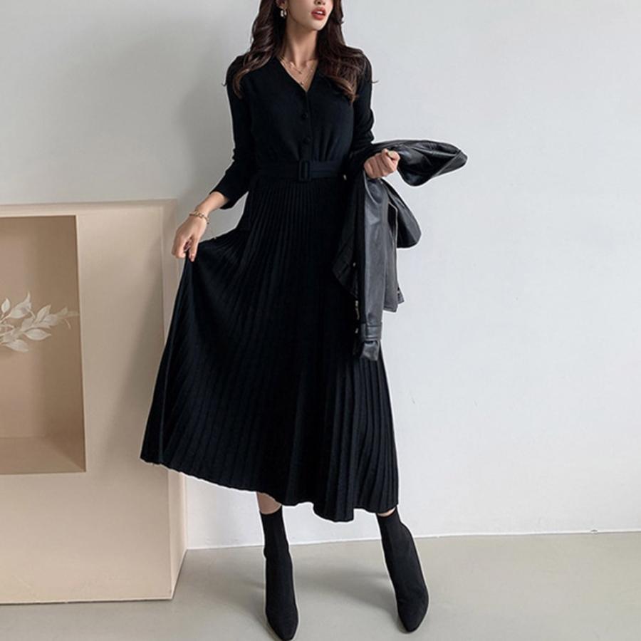 ワンピース レディース ニットワンピ 長袖 きれいめ 春 秋冬 20代 30代