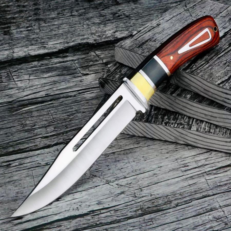 人気メーカー・ブランド Columbia Saber コロンビアナイフG12 高品質 シースナイフ ウッドハンドル ハンティングナイフ アウトドア