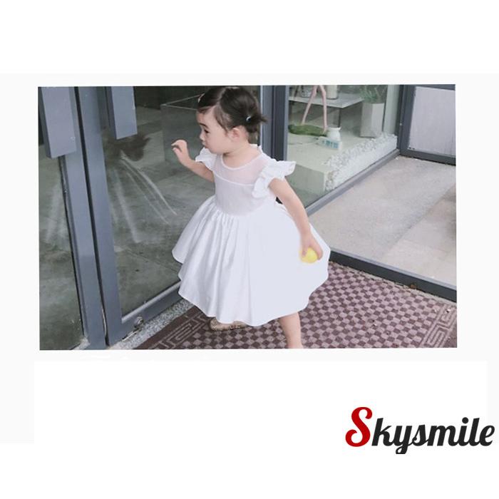 新しい ベビードレス Fashion 結婚式 宴会 誕生日 イベント チュールワンピース キッズ フラワーガール フリルデザイン 子供服 ふんわり 新生児 白ドレス ドレス サイズ 100cm Acte Paris Org