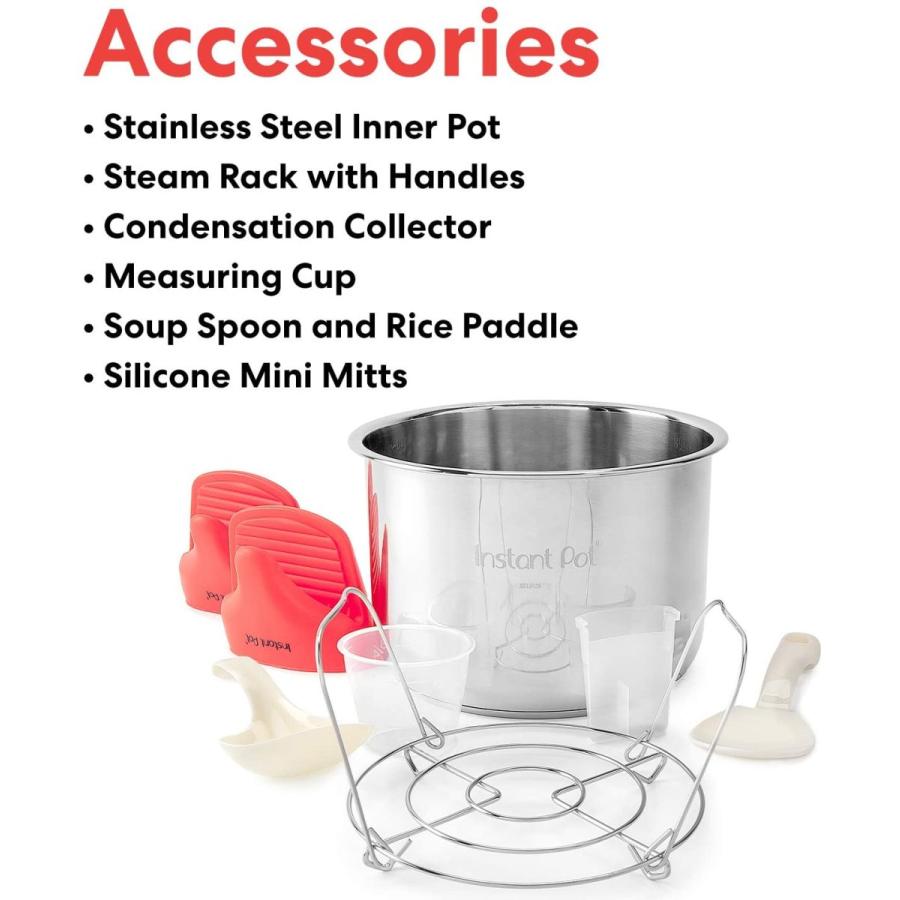 Instant Pot Smart WiFi 8in1 Electric Pressure Cooker インスタントポット スマート WiFi 6 Quart 電動圧力鍋 シルバー 6