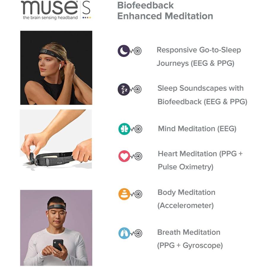 Muse S 瞑想　睡眠　測定ツール Muse S (Gen 2) | 集中力と睡眠をサポートする脳感知ヘッド