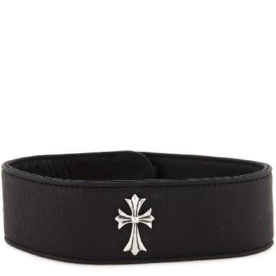 CHROME HEARTS CRISS CROSS LEATHER CHOKER TINY CH クロム CHROME HEARTS CRISS CROSS LEATHER CHOKER TINY CH クロム