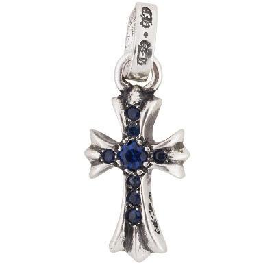 CHROME HEARTS BABY FAT CH CROSS CHARM PAVE SAPPHIRE クロム CHROME HEARTS BABY FAT CH CROSS CHARM PAVE SAPPHIRE クロム