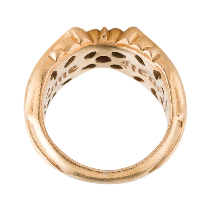 CHROME HEARTS DBL FLORAL CROSS RING PAVE RUBY クロムハーツ　ダブル　フローラルクロス　リング　ルビー　中古 | CHROME HEARTS | 03