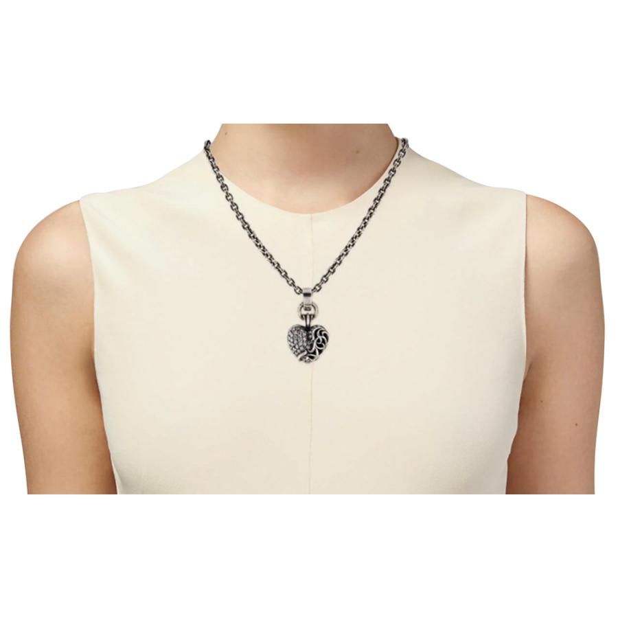 CHROME HEARTS LARGE HEART PENDANT PAVE DIAMOND / PAPER CHAIN CHROME HEARTS LARGE HEART PENDANT PAVE DIAMOND / PAPER CHAIN