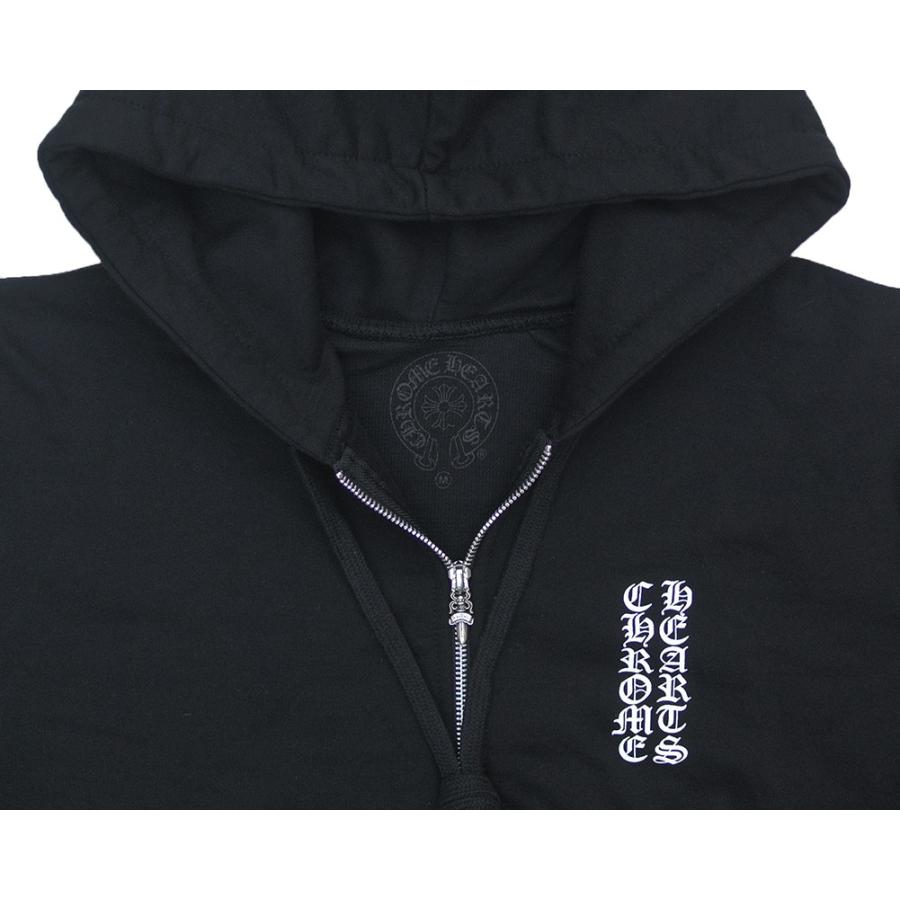 CHROME HEARTS HOODIE ZIP LINED CEMETERY CROSS クロムハーツ スウェットパーカー セメタリークロス