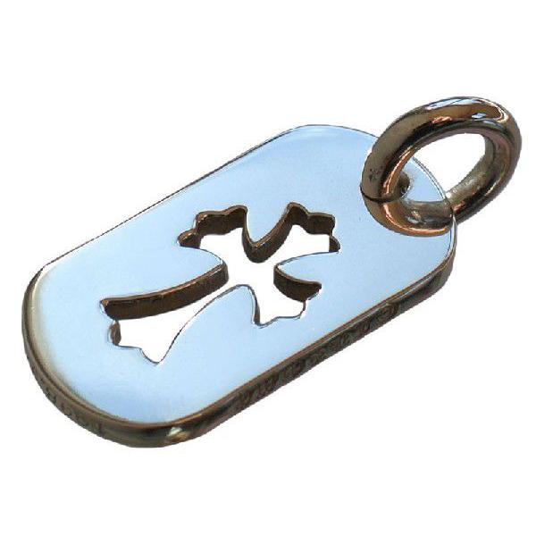 CHROME HEARTS DOG TAG CUT OUT CROSS PENDANT PAVE DIAMOND CHROME HEARTS DOG TAG CUT OUT CROSS PENDANT PAVE DIAMOND