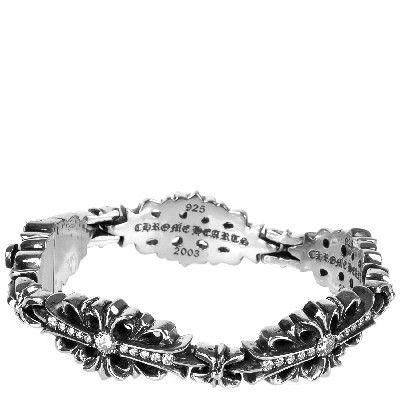 CHROME HEARTS BRACELET  FLORAL CROSS LINK  PAVE DIAMOND クロムハーツ　フローラルクロスリンク　ブレスレット　パヴェダイヤモンド　｜skytrek