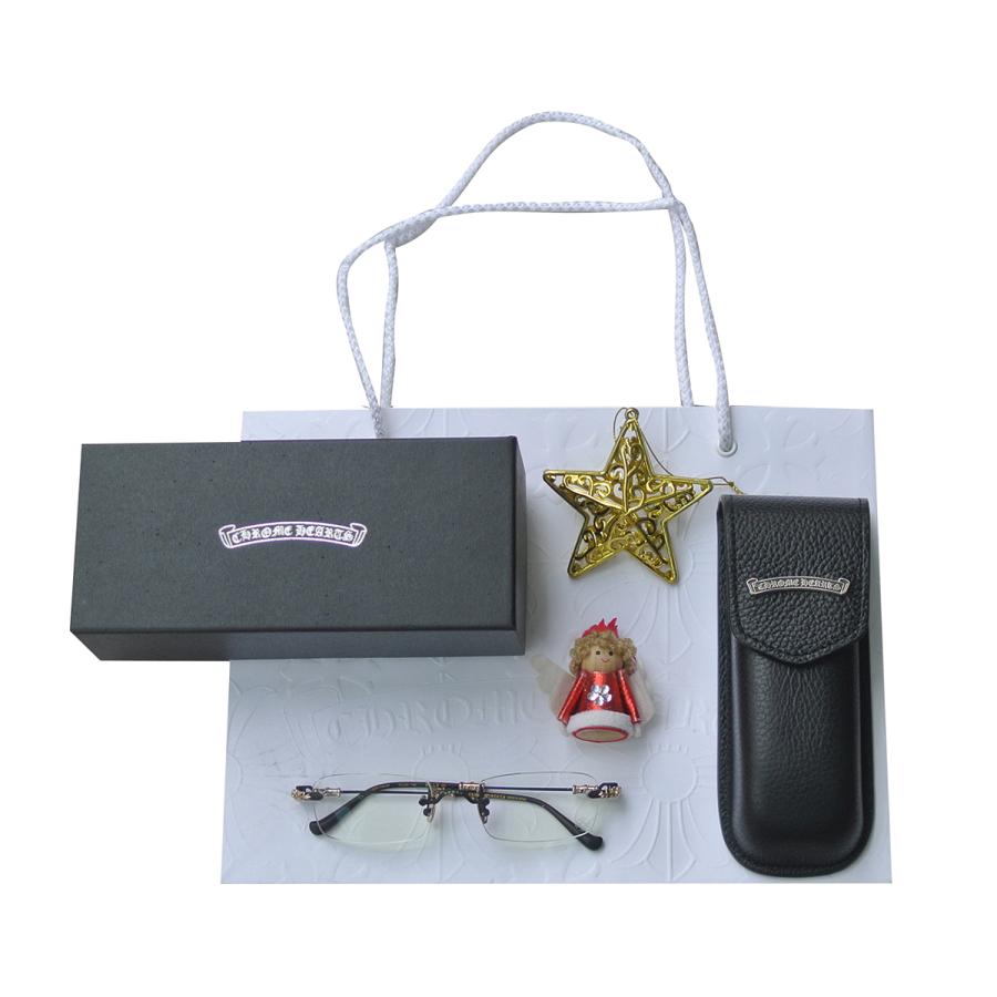 [ほぼ未使用美品]クロムハーツ　SKY アイウェア/メガネ　皮ケース付き！付属品完備 CHROME HEARTS（クロムハーツ） CHROME HEARTS PILLS III MATTE BLACK