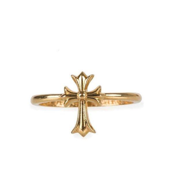CHROME HEARTS BUBBLEGUM CROSS RING 22K クロムハーツ バブルガム