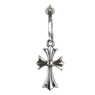 Chrome Hearts クロス フープピアス シルバー925 片耳 CHROME HEARTS（クロムハーツ） CHROME HEARTS TINY CH CROSS HOOP
