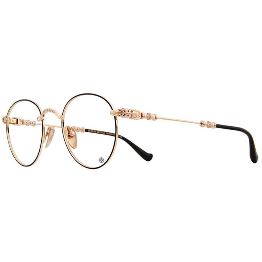 CHROME HEARTS BUBBA - A Matte Black/Gold Plated-Plastic 49 CHROME HEARTS BUBBA - A Matte Black/Gold Plated-Plastic 49