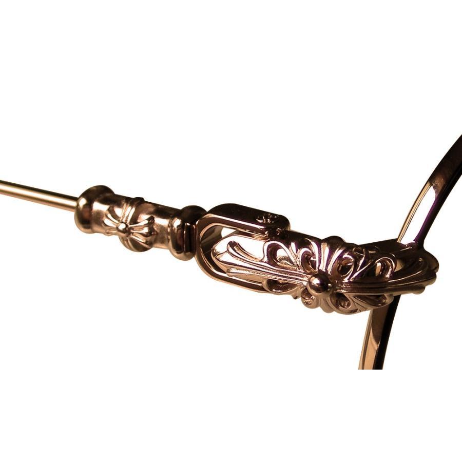 CHROME HEARTS BUBBA - A Matte Black/Gold Plated-Plastic 49 CHROME HEARTS BUBBA - A Matte Black/Gold Plated-Plastic 49