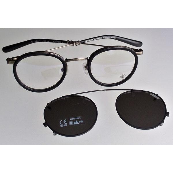 美品　クロムハーツ　JUCIFER II 伊達メガネ　カラーレンズ CHROME HEARTS（クロムハーツ） JUCIFER II MATTE BLACK 44-23-148
