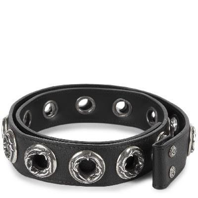 Chrome Hearts Crusher Belt Strap Lrg Grommets クロムハーツ メンズ ベルトストラップ Crusher ラージgrommets ブラックレザー Hk112 Skytrek 通販 Yahoo ショッピング