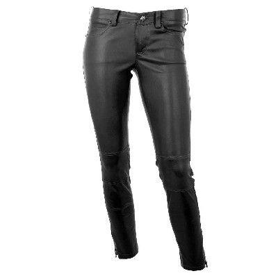 クロムハーツ　レディースパンツ　スキニー　MOTO　ストレッチレザー　サイドジップ ブラック | 