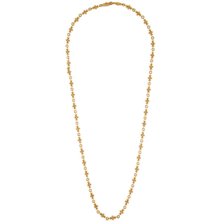 CHROME HEARTS 22K TINY E CROSS DOUBLE SIDE DIAMOND NECKLACE CHROME HEARTS 22K TINY E CROSS DOUBLE SIDE DIAMOND NECKLACE