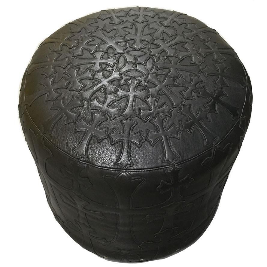 CHROME HEARTS STOOL LEATHER クロムハーツ STOOL ブラック CHROME HEARTS STOOL LEATHER クロムハーツ STOOL ブラック