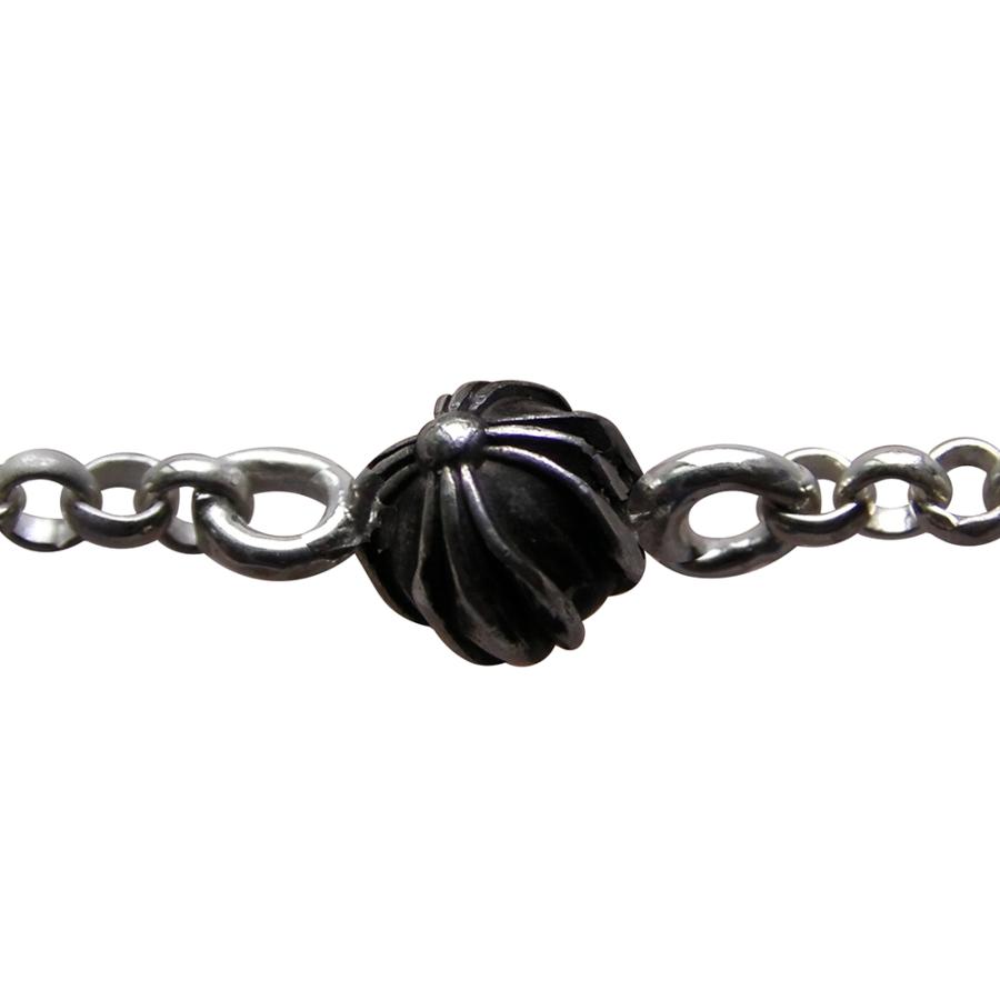 CHROME HEARTS CROSS BALL W/18" ROLL CHAIN SILVER NECKLACE   クロムハーツ　カットアウト　クロスボール　ロールチェーン　ネックレス　18インチ｜skytrek｜02