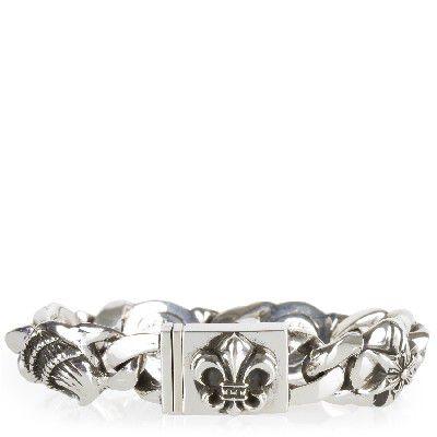 【新品】CHROME HEARTSクロムハーツBSフレアーチェーン ブレスレット CHROME HEARTS MULTI LINK BRACELET V2 BS FLEUR BOX CLOSURE クロム