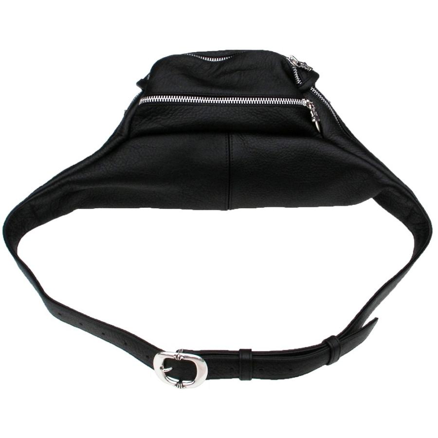 CHROME HEARTS BLACK LEATHER SNAT WAIST POUCH クロムハーツ ウエストバッグ SNAT #1・ブラック・レザーの画像