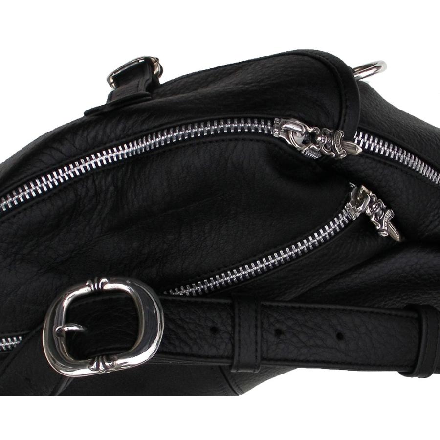 CHROME HEARTS BLACK LEATHER SNAT WAIST POUCH クロムハーツ ウエストバッグ SNAT #1・ブラック・レザーの画像