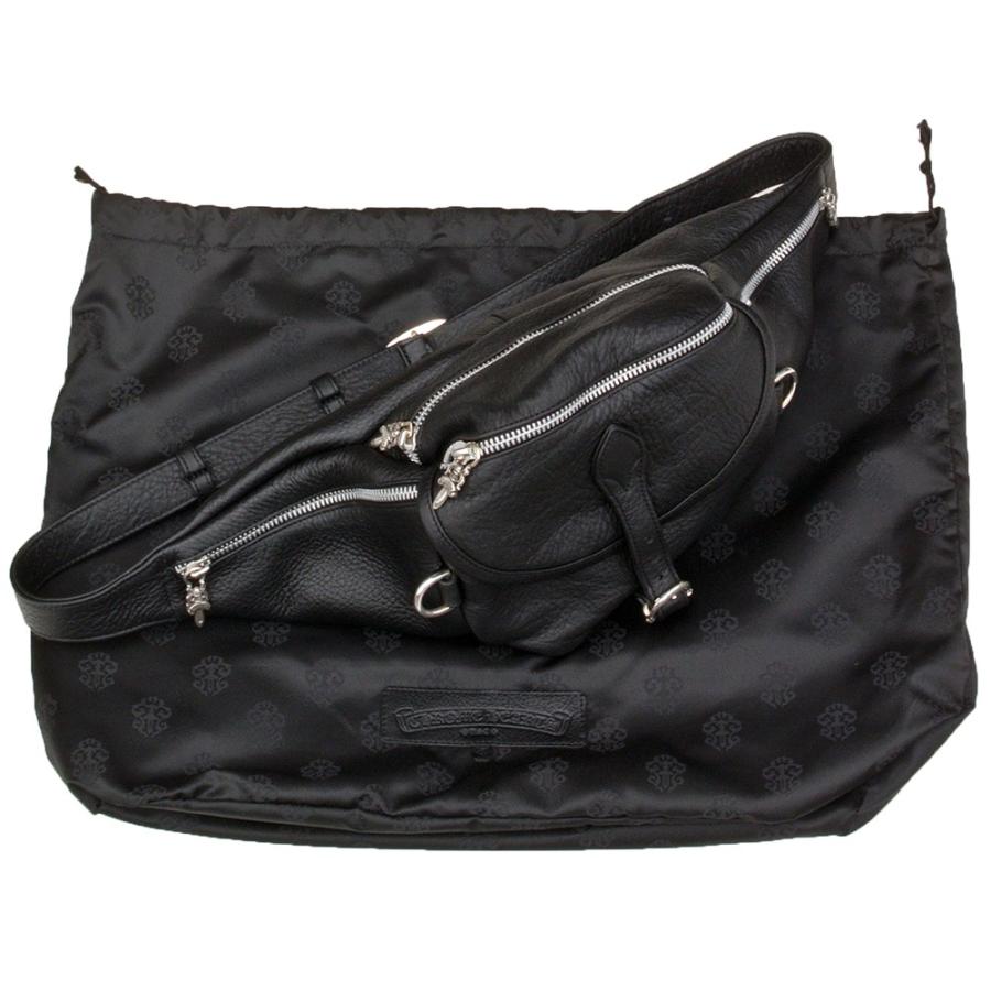 CHROME HEARTS BLACK LEATHER SNAT WAIST POUCH クロムハーツ ウエストバッグ SNAT #1・ブラック・レザーの画像