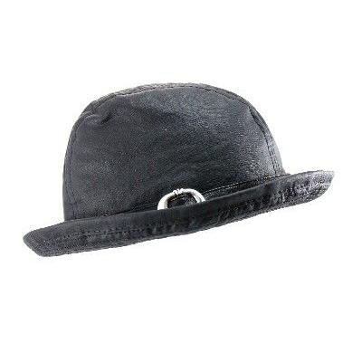 クロムハーツ　ブラック　OILEDリネン　FEDORA ／シルバーバックル　BSフレア　ハット | 