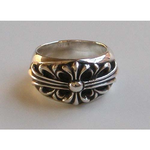 CHROME HEARTS FLORAL CROSS RING クロムハーツ フローラル