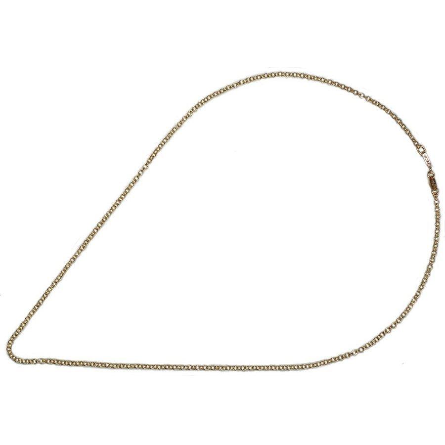 定番の中古商品 Chrome 22インチ ネックレス ネックチェーンロール 22kゴールド Necklaceクロムハーツ Chain Roll 22 Gold 22k Hearts メンズアクセサリー