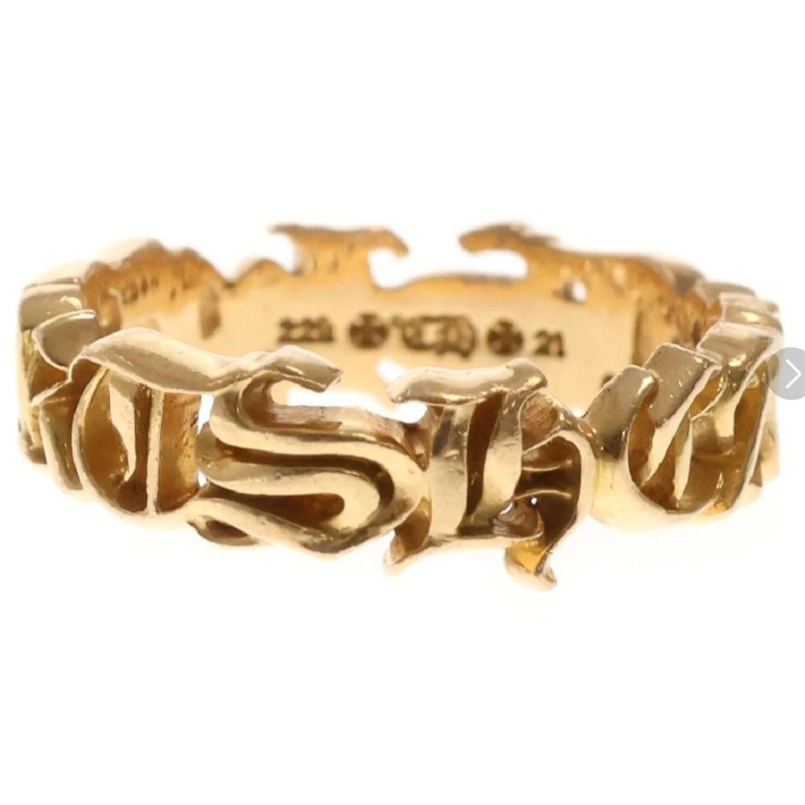 CHROME HEARTS 22K SCRIPT BAND RING クロムハーツ スクリプトバンド
